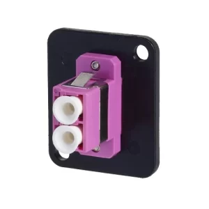 Fibre Systems | LC Multimode DX 10G, OM4, Magenta Fibre Optic Adapter