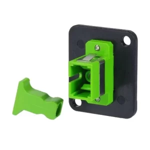 Fibre Systems | Next Slide SC/APC Singlemode Simplex Green Adapter, Zirconia Sleeve