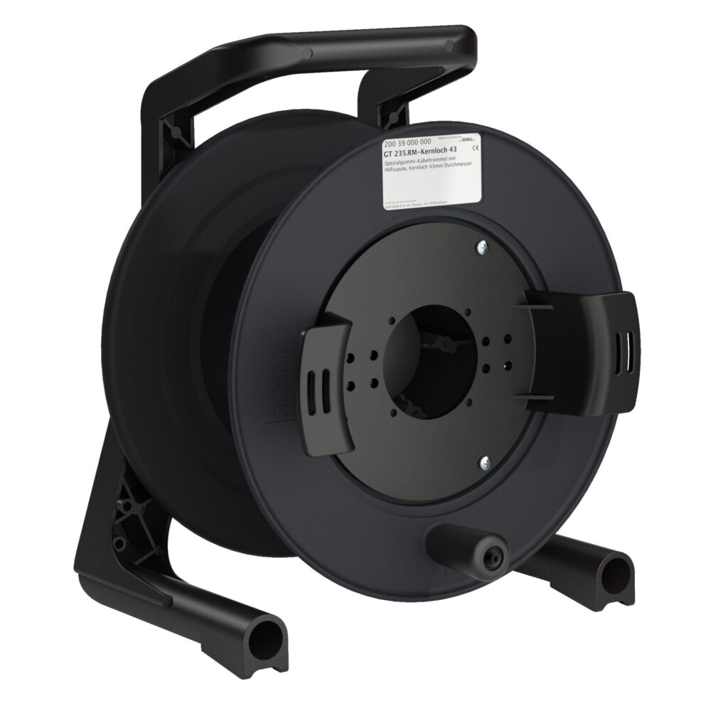 Schill GT235 Series Cable Reel With Coiling Flange Small Black