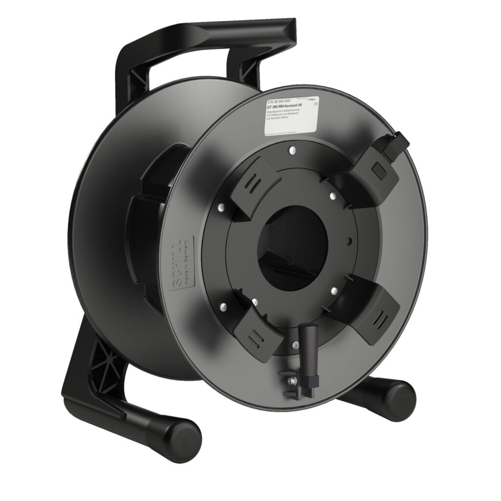 Schill GT380 Series Cable Reel With Coiling Flange Medium Black