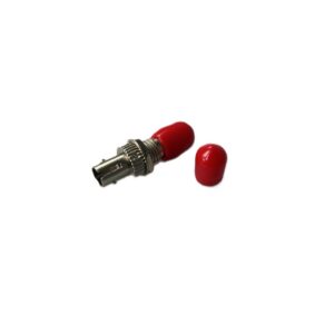 Adapter, ST Simplex, MM Metal, Red Cap