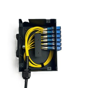 Fibre Systems | Compact DIN Enclosure LC/APC Duplex Shuttered 06 / 12 / 24  Port Patch Configuration