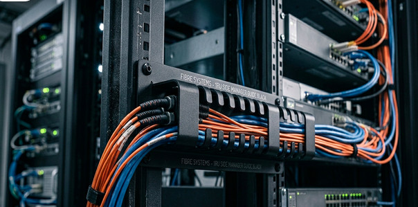 Fibre Systems | 1RU Side Manager Guide Black: Stop Accidental Disconnections During High Pressure Rack Maintenance